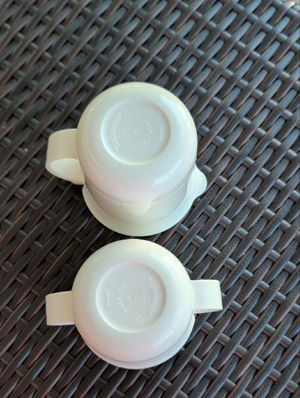 NWT Tupperware White Sugar and Creamer Set (Ivory rose covers)